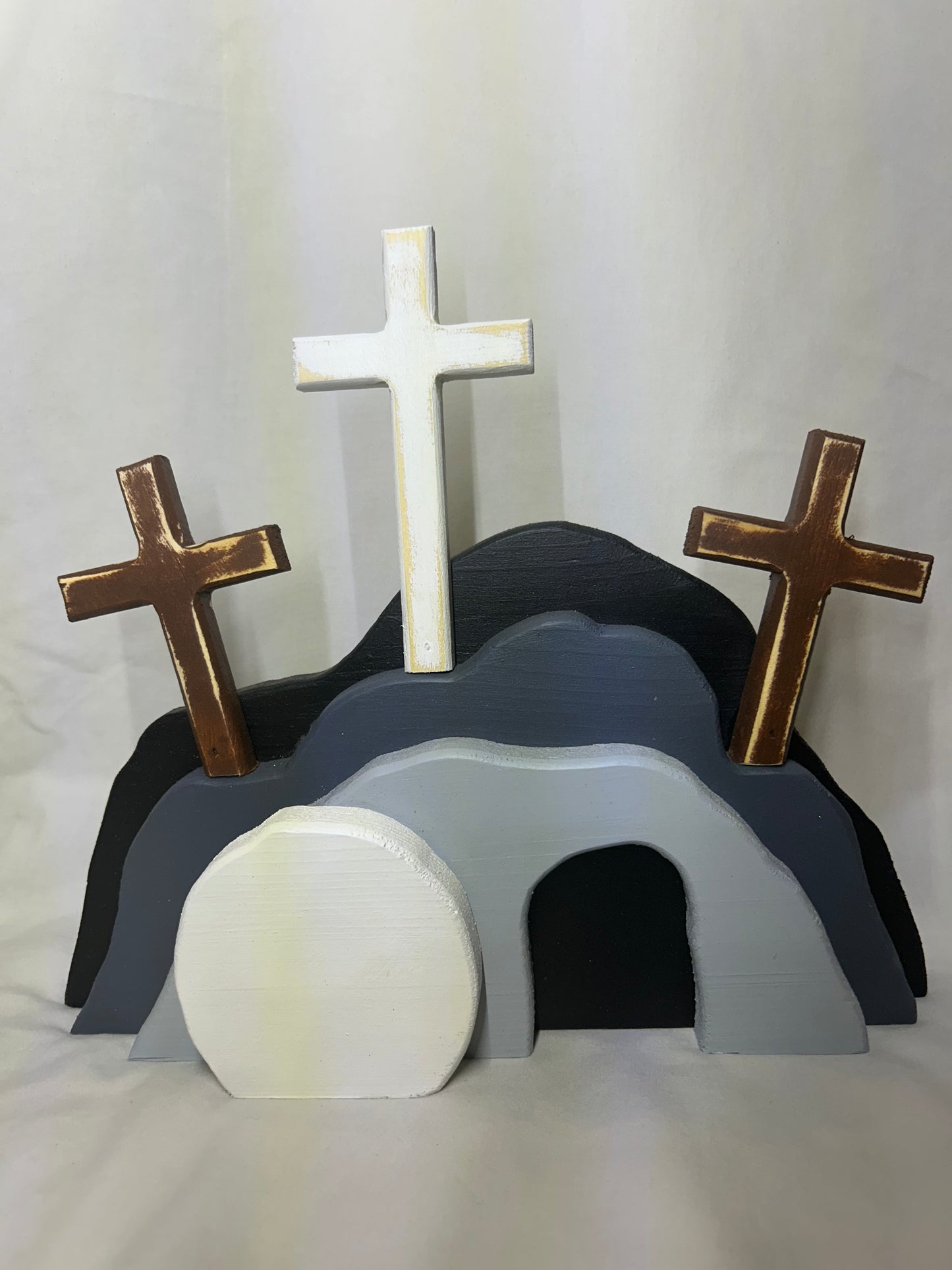 Empty Tomb Large Painted Wood